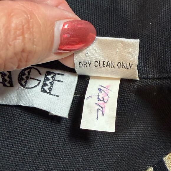 VTG 90s Y2K ANAGE BOHO BLACK SILVER PATCHWORK ANIMAL PRINT FUNKY JACKET BLAZER M - Picture 7 of 7